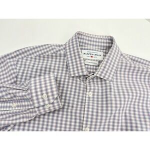 Mizzen & Main Men's Leeward Button Up Shirt Plaid Standard Fit Long Sleeve, XXL